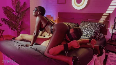 Cover for 'EBONY DOMINATRIX TIED ME UP IN BED AND MAKE ME CREAMPIE HER'